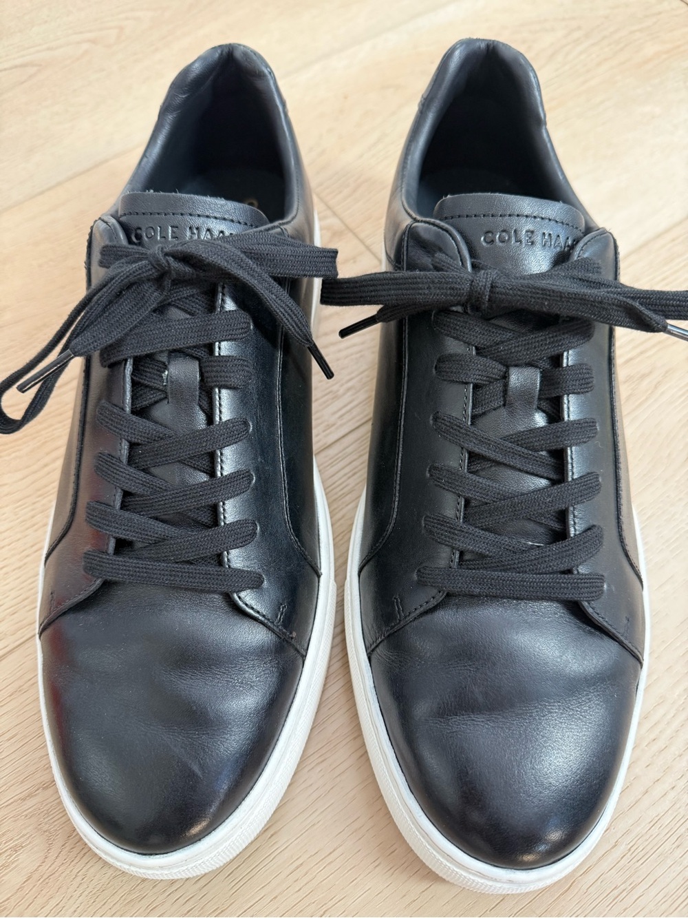 Cole Haan Men's 11.5W Black Grand Series Jensen Leather Casual Sneakers